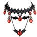 Collier en dentelle motif chauve-souris pour femme, accessoire créatif pour Halloween_voghion.com