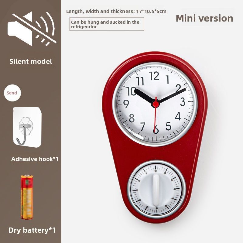 Nordic MINI Silent Kitchen Simple Creative Household Magnetic Sticker Refrigerator Magnet Small Wall Clock_voghion.com