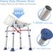 LandTale Shower Caddy, Durable, 227 Kg, Tool-Free Assembly, Non-Slip, Stable, Adjustable Height, Narrow Bathtub, Shower,_voghion.com