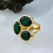 Anillo de jade chapado en oro Rongyu: un anillo elegante y elegante._voghion.com