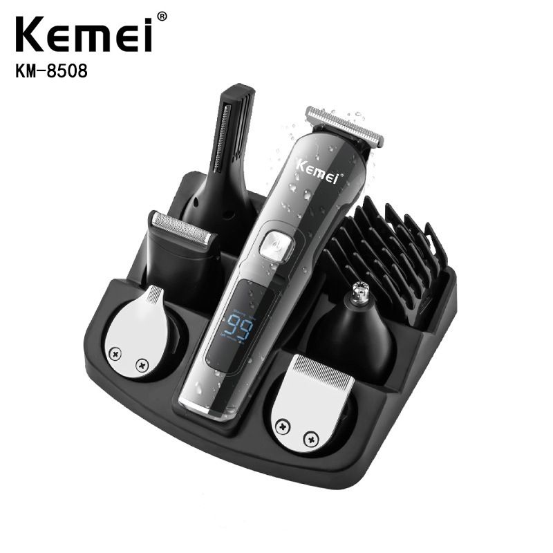Kemei KM-8508 6 an 1 Waasserdicht Elektresch Clipper Kit Männer Raséierapparat Professionelle Multifunktions Hoer Trimmer_voghion.com