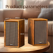 SADA Desktop Computer Laptop Bluetooth Speaker 3D Surround Wooden Classical Dual Speakers Subwoofer_voghion.com
