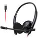 HW03 Lightweight Wired Headset For Call Centers & Gaming – USB/3.5mm/Type-C Versatile Office Headphone With Noise-Reducing Mic_voghion.com