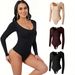 Nahtloser Shapewear-Bodysuit für Damen – Bauchkontrolle, Po-Lifting und Taillentrainer mit langen Ärmeln, schlankmachende Ganzkörperkompression_voghion.com