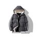 Men's Clothing Men's Winter Striped Puffer Jacket With Hood, Thickened Quilted Coat For Casual & Streetwear (Black/Gray/Khaki)_voghion.com