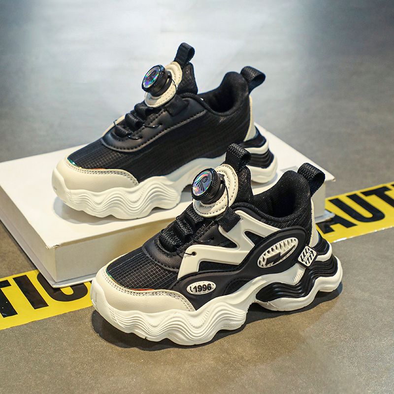  Autumn New Waterproof Leather Rotating Buckle Children's Sports and Leisure Shoes _voghion.com