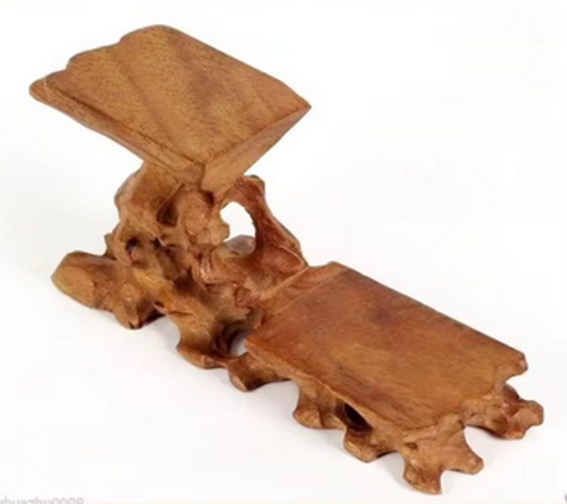 Hard Wood Crafted 2 Tiers High Low Display Stand For Teapot Cup Figurine Etc_voghion.com