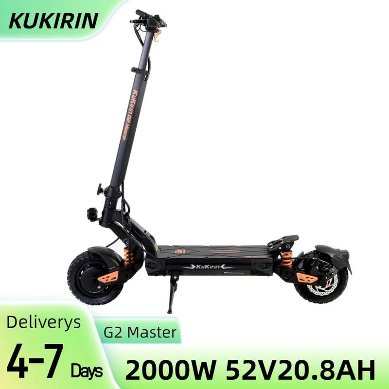 Elektrická koloběžka KuKirin G2 Master, 10" terénní pneumatiky 1000W*2 dvoumotorový 52V 20,8Ah baterie _voghion.com