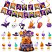 Halloween Party Decoration Pull Flag Spiral Pendant Halloween Cake Card Decoration Scene_voghion.com