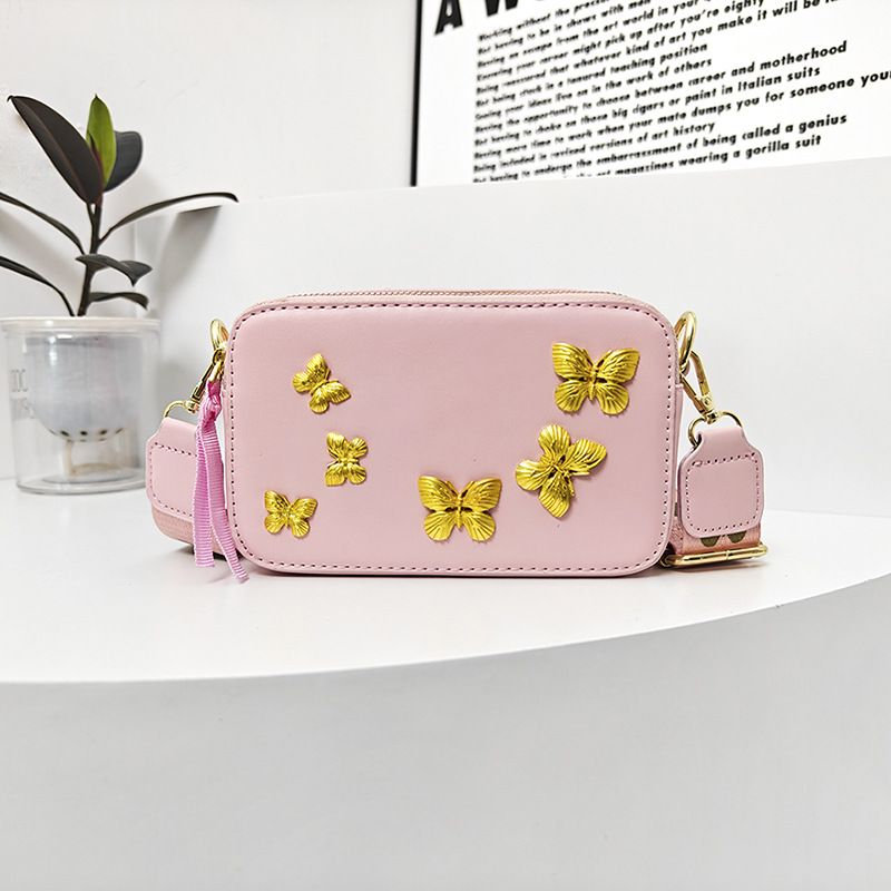 Farfalla alla moda piccola quadrata per donna 2024 Nuova borsa a tracolla ascellare con tracolla singola e tracolla larga_voghion.com