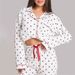 Russische lange mouwen broek dames revers pyjama lente en herfst liefde bedrukt casual huiskleding tweedelige set_voghion.com