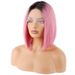 Het rea Kort BOB13*4*1 Lace peruk/houtrosa 100% äkta hår peruk_voghion.com