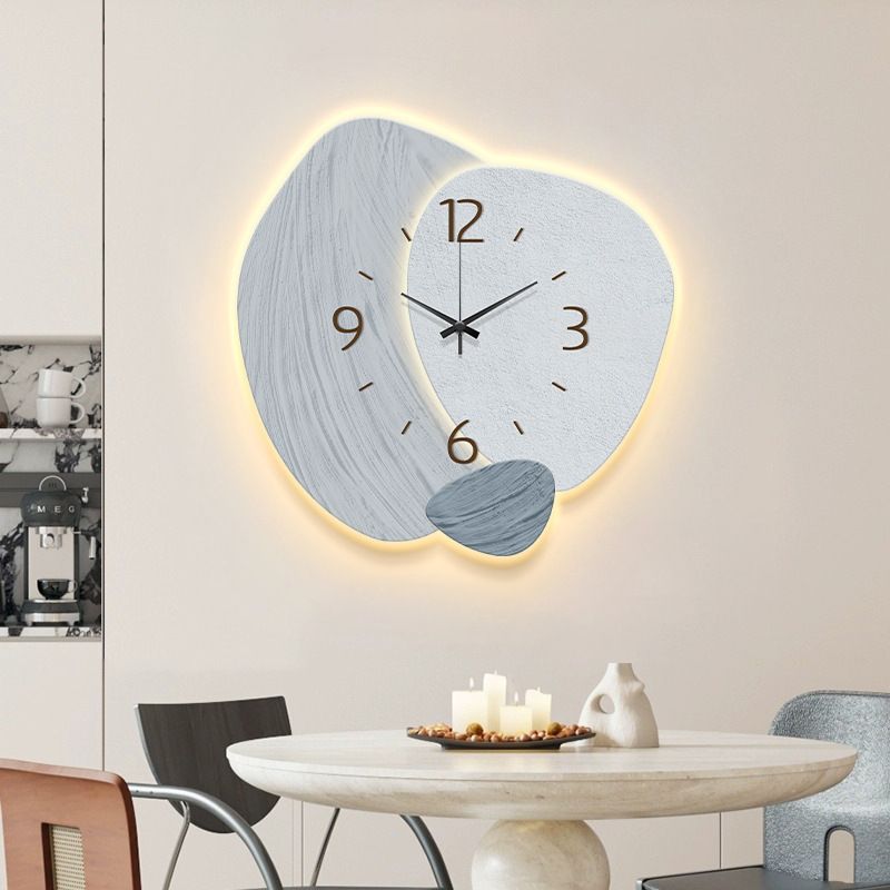 Wall Clocks Cream Style Creative Living Room Atmospheric Clock Hanging_voghion.com