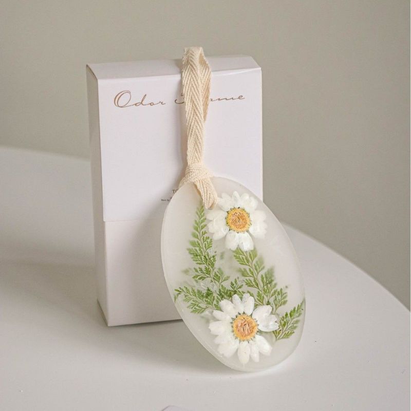 Fleurs séchées pressées conservées Petites tranches de marguerite Armoire Comprimés de cire d'aromathérapie Cadeau d'anniversaire de mariage_voghion.com