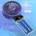 1 Set 3000mAh El Tipi Fan Askılı LED Gerçek Zamanlı Ekran Ayarlanabilir 5 Hız Katlanabilir Soğutma Şarj Edilebilir Ultra Sessiz Masaüstü Fan Yaz İçin_voghion.com