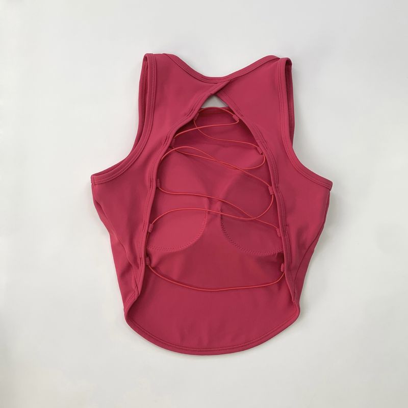 Reggiseno sportivo da donna Hollow Beautiful Back Pilates con cuscinetto per il petto, asciugatura rapida, antiurto, yoga, abbigliamento fitness_voghion.com