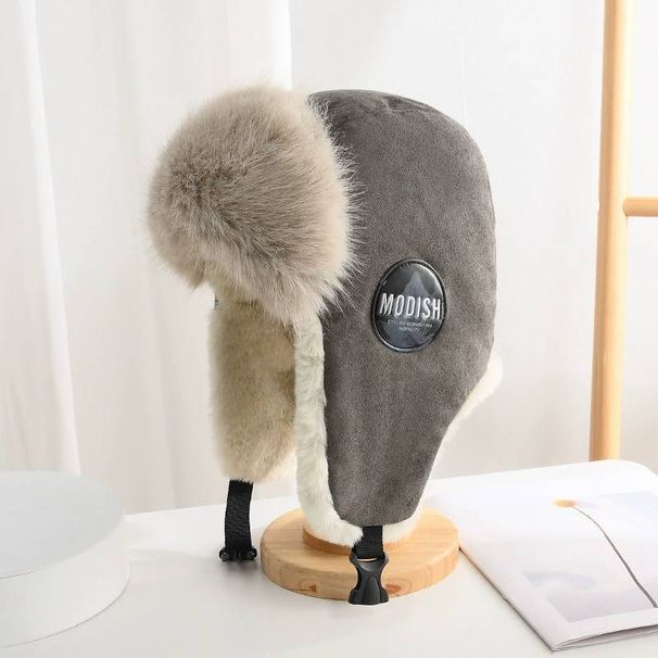 Cappello da pilota retrò autunno e inverno con fulmine in peluche, spesso e caldo, con protezione per le orecchie, per ciclismo e sci_voghion.com