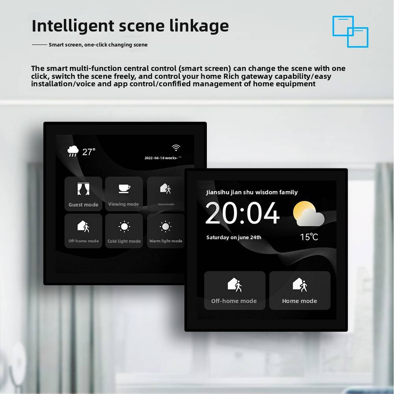 Tuya ZigBee 4-inch Smart Hub met Ethernet-poort - Linux OS Multifunctioneel bedieningspaneel, wandmontage_voghion.com