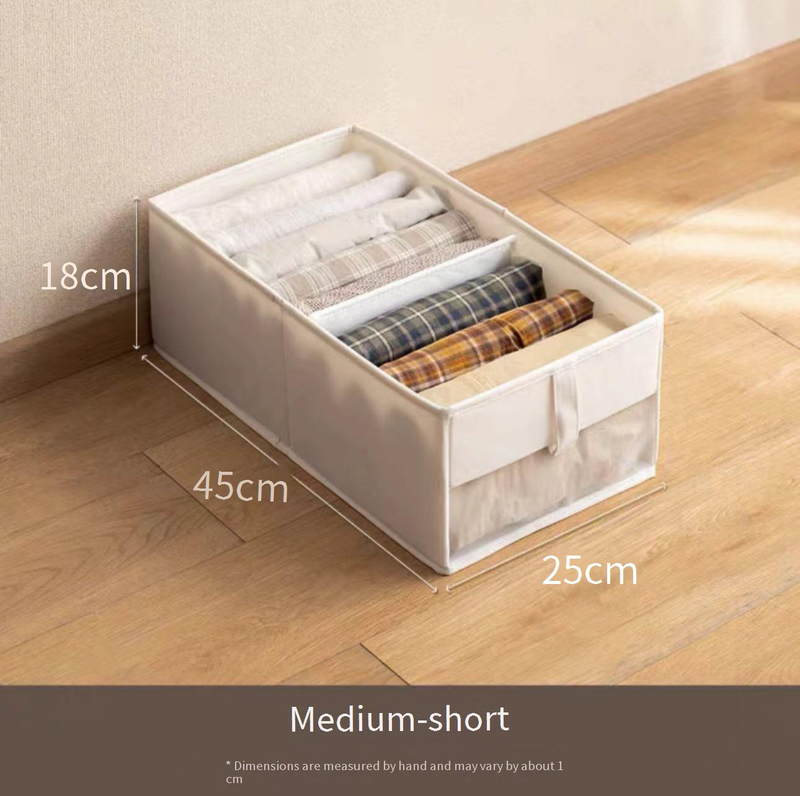 Japanese-Style Foldable Fabric Storage Box – Breathable Mesh Drawer Organizer For Clothes, Underwear & Accessories (35L, Stackable, No Lid)_voghion.com