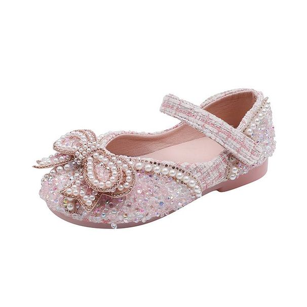 Girls' Bow Ballet Flats – Velcro Dress Shoes (Breathable & Stage Ready)_voghion.com