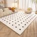 Teppich Cremefarbener Stil Wohnzimmer Schlafzimmer Verdickter Kaschmir Zimmer Bodenmatte Große Fläche Couchtisch Decke_voghion.com