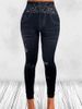 089 Nahtlose Baumwoll-Denim-Leggings mit Wickel-Design_voghion.com