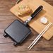 Home Use Gas Non-Stick Frying Toast Bread Double-Sided Striped Sandwich Baking Pan_voghion.com