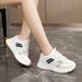 T020 Neue weiße Sneaker für Damen – Sommer und Herbst, dicke Sohle, vielseitige Freizeitschuhe mit Absatz, strapazierfähig_voghion.com