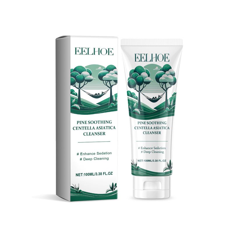 EELHOE Pine Tree Snow Grass Deeply Cleanses Pores, Softens Skin, Moisturizes, and Does Not Tight Facial Cleanser_voghion.com