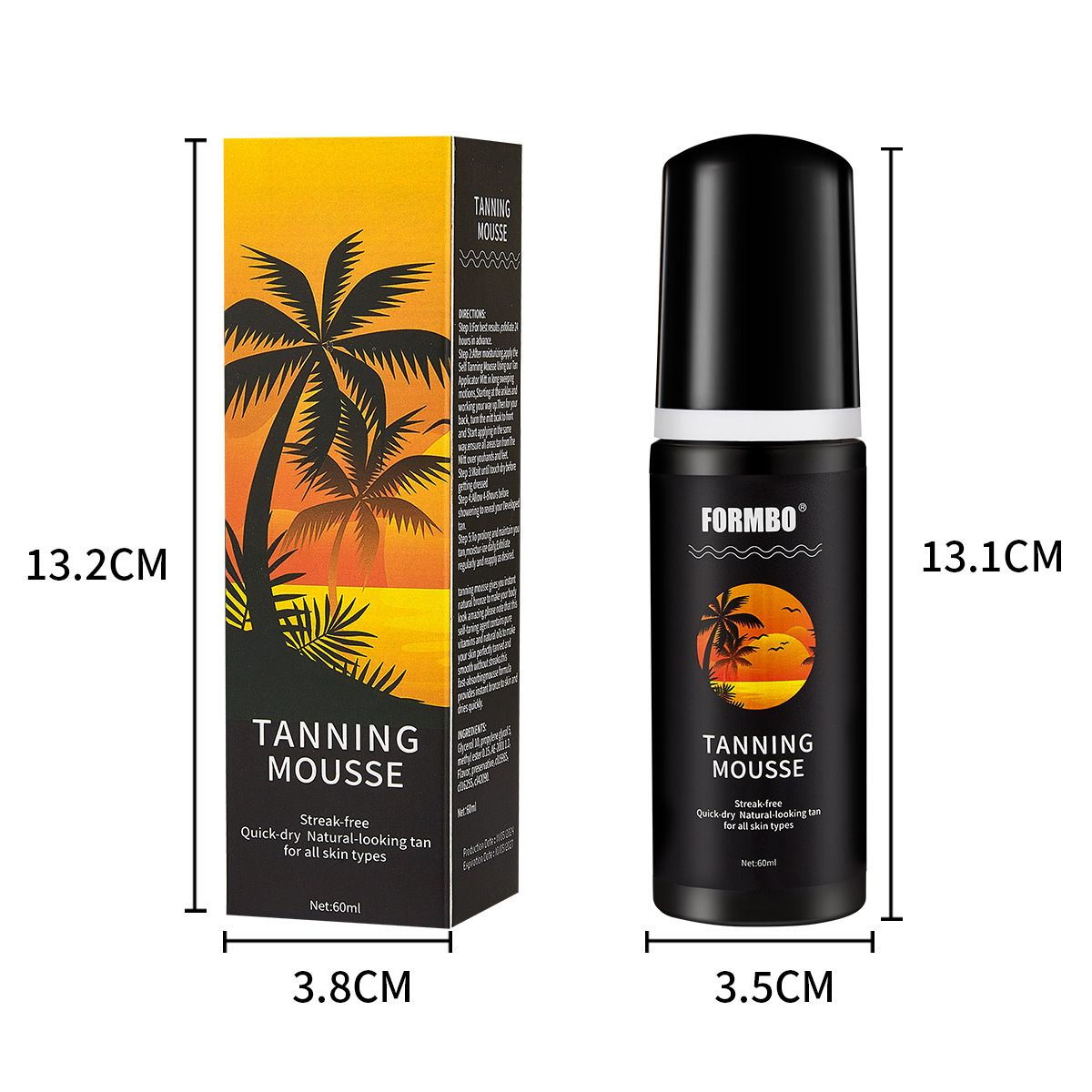 FORMBO Tanning Mousse Strand Udendørs Solfri Selvbruner Hud Bronze Hvedefarve_voghion.com