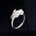 Anello in argento puro per donna, stile semplice ed essenziale, ricchezza arabica, moda Pixiu, anello aperto, gioielli Rendy_voghion.com