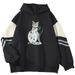 Sweat-shirt à manches longues pour célébrités d'Internet, haut de gamme, motif chat mignon, nouvelle collection printemps-automne 2024_voghion.com