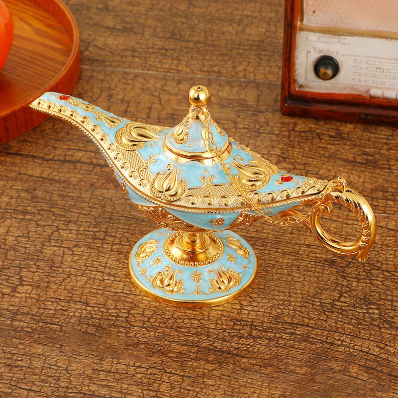 Boligmøbler lys luksus Aladdin magisk lampe Palace middag emalje dekoration ornamenter kreativt udsøgt metal håndværk_voghion.com