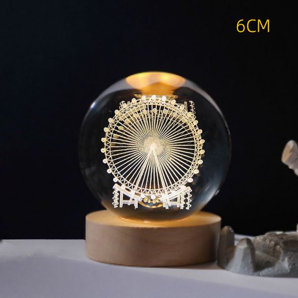 8cm 3D Ball Crystal Planet Night Light Laser Engraved Solar System Globe Astronomy Birthday Gift Home Desktop Decoration_voghion.com