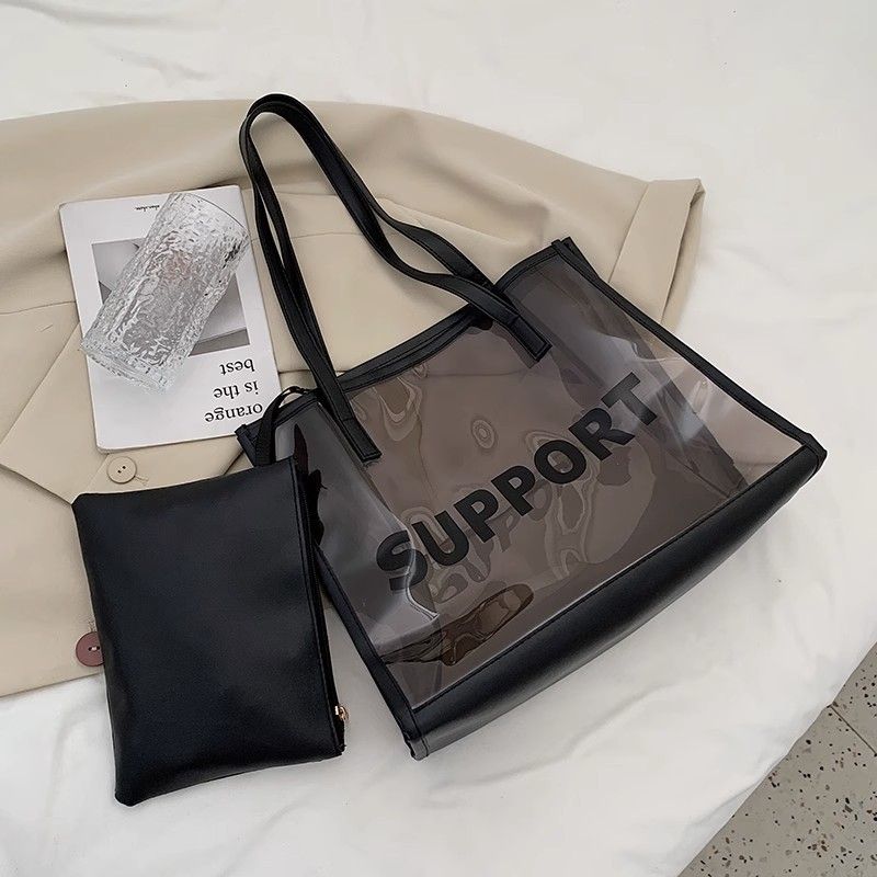 Borsa a tracolla per donna con grande capacità, nuova versione estiva trasparente sotto le ascelle coreana borsa a tracolla versatile, borsa alla moda_voghion.com