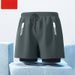 Maillot de bain double couche pour homme, nouveau style 2025, pantalon de plage professionnel anti-embarras, à angle plat de 13 cm_voghion.com