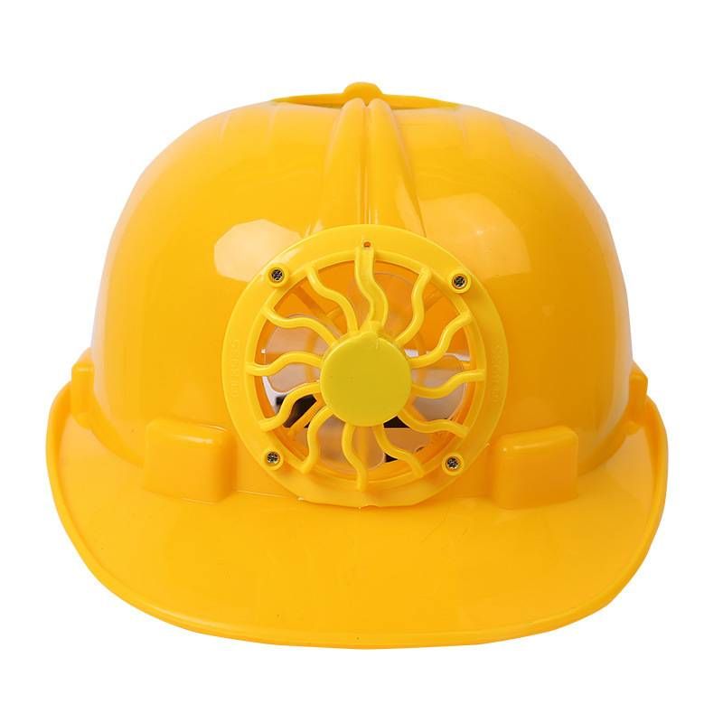 Safety Helmet With Fan, Construction Site Sun Protection Hat, Summer Outdoor Construction Anti Smashing Labor Protection Hat, Breathable_voghion.com