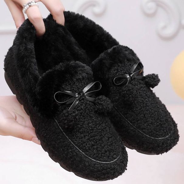 NEW 2025- Autumn/Winter New Style Doudou Shoes, Soft-soled Snow Boots, Indoor Heeled Slippers_voghion.com