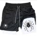 Premium Products 2025 New Dark Spider Printed Men's 2-in-1 Double Layer Shorts For Fitness, Running, Sports And Leisure_voghion.com