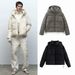 Oversized Puffer Jacket – Streetwear Hooded Coat With Organic Cotton Shell (Black/White/Gray, Sizes XS-L)_voghion.com