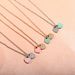 Ins Stainless Steel Necklace For Women, Simple, Personalized, Versatile, Drop Glue LOVE Double Heart-shaped Pendant,_voghion.com
