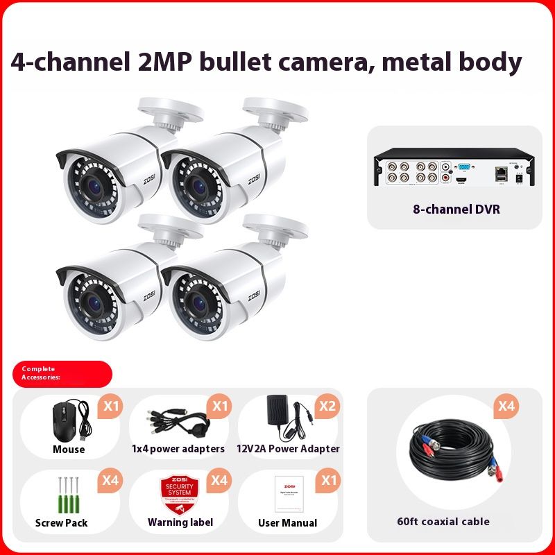 Outdoor/Indoor Security Camera With IR Night Vision, IP66 Weatherproof, Motion Detection, And Wide Temperature Range (-20°C~60°C)_voghion.com