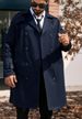 Men's Double Breasted Trench Coat Long Slim Fit Casual Overcoat Polyester Classic Blue Coat For Autumn Spring_voghion.com