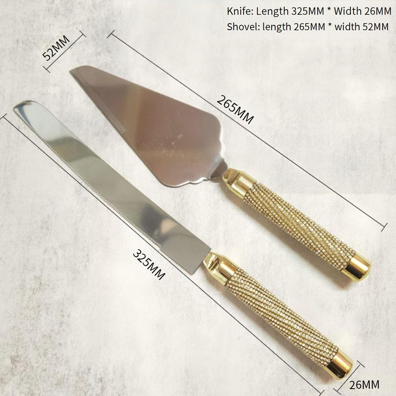 Bestick Diamond Cake Knife Set Bröllop Tårta Kniv Bakverktyg Present Souvenir_voghion.com