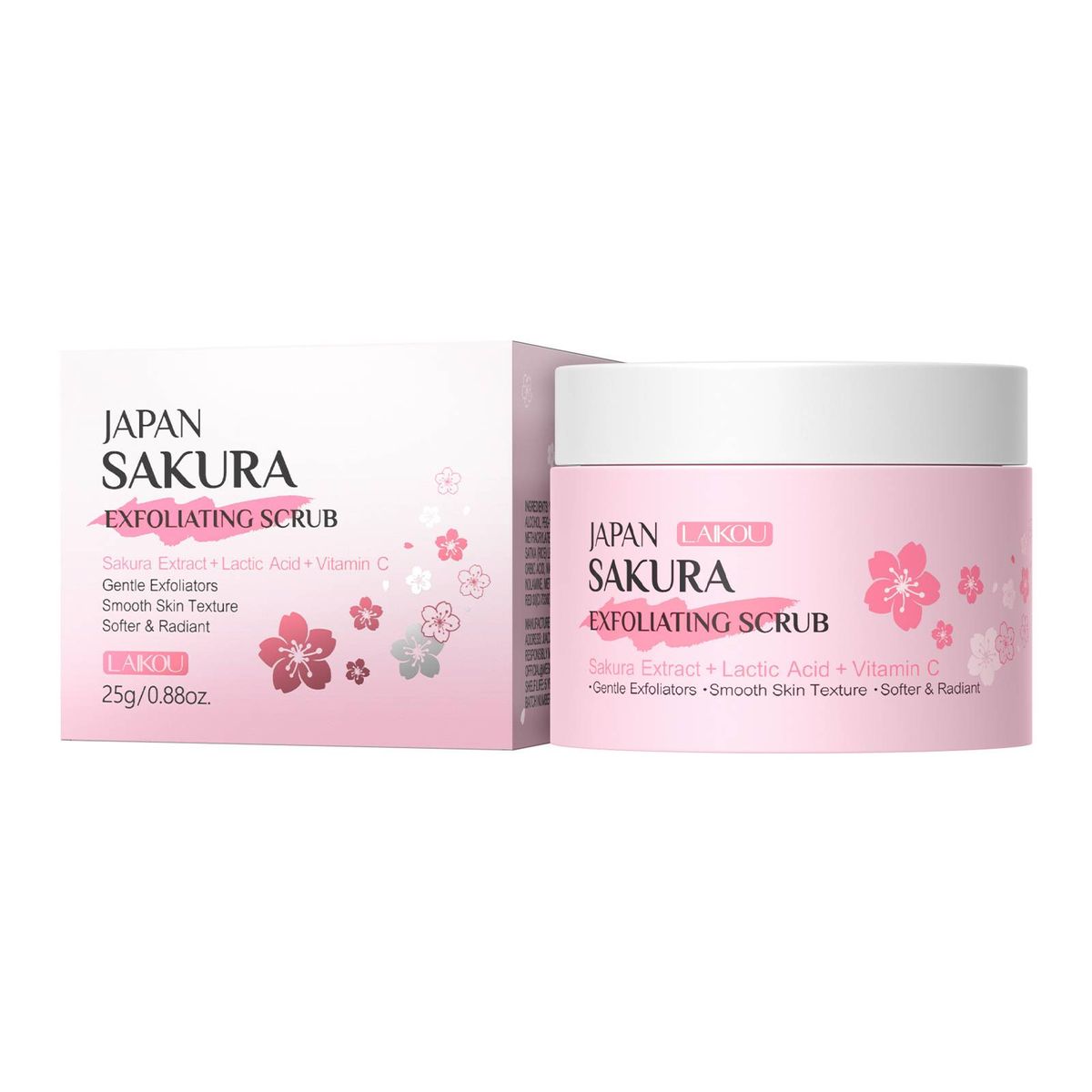 LAIKOU Sakura sejas skrubis - maigs pīlings un mitrināšana, 25g_voghion.com