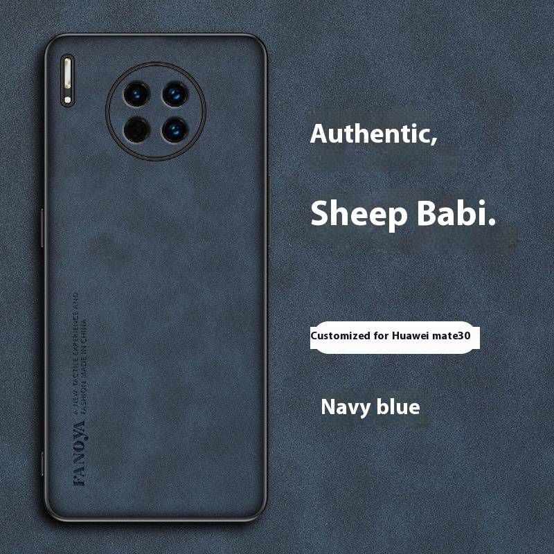 Suitable For Huawei MATE70PRO Sheepskin Leather Mobile Phone Case Honor 80 Fine Hole Matte Business P60 Skin Feel Protective Cover_voghion.com