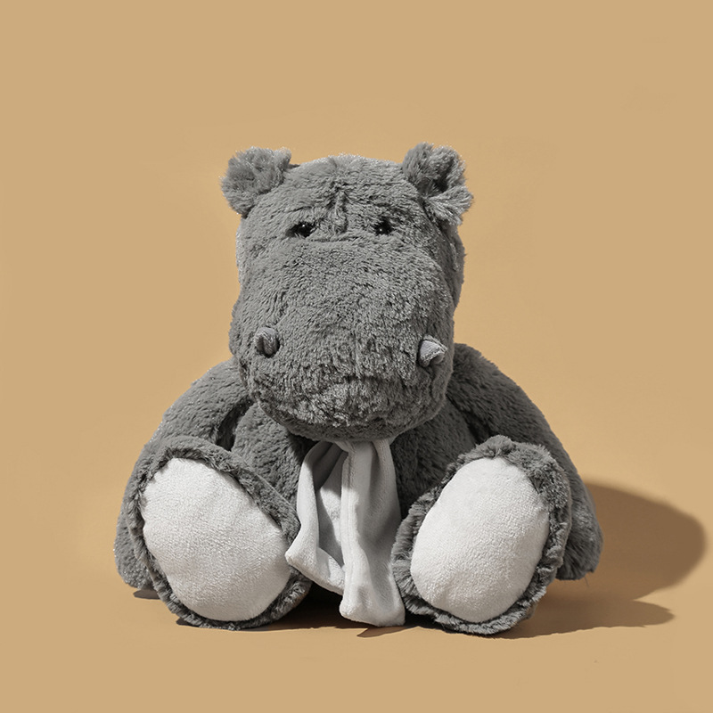 Stuffed Animals Soft Life Cute Hippo Doll Cute Animal Plush Toy Children Comfort Doll Girl Birthday Gift_voghion.com
