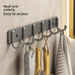 Heavy-Duty Space Aluminum Wall Hooks – No Drill Adhesive Multi-Hook Rack For Bathroom, Kitchen & Door (15kg Load, Rustproof, Modern Design)_voghion.com