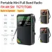 Draagbare AM/FM/SW-zakradio met oplaadbare batterij, ingebouwde luidspreker en HD-scherm, mini-FM-ontvangerradio's_voghion.com