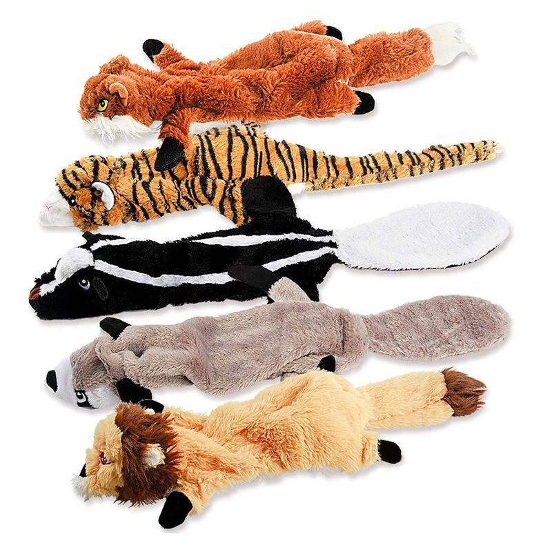 5Pcs Multi-Color Squeaky No Stuffing Dog Toys With Squeaky Balls Dog Teething Training Interactive Dog Toys for Aggressive Chewers for Small Medium an_voghion.com
